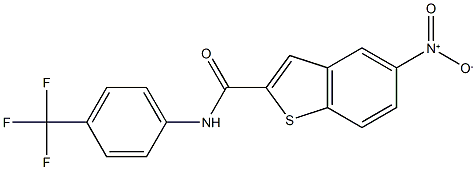 5-nitro-N-[4-(trifluoromethyl)phenyl]-1-benzothiophene-2-carboxamide Struktur