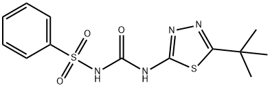 1-(benzenesulfonyl)-3-(5-tert-butyl-1,3,4-thiadiazol-2-yl)urea Struktur