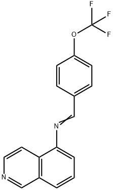 (1E)-N-(isoquinolin-5-yl)-1-[4-(trifluoromethoxy)phenyl]methanimine Struktur