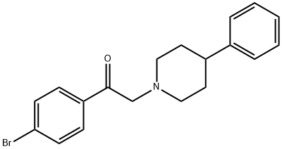 1-(4-bromophenyl)-2-(4-phenylpiperidin-1-yl)ethan-1-one Struktur