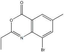 8-bromo-2-ethyl-6-methyl-4H-3,1-benzoxazin-4-one Struktur