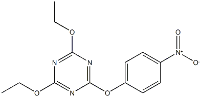 2,4-diethoxy-6-(4-nitrophenoxy)-1,3,5-triazine Struktur