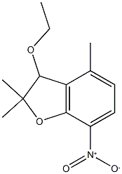 3-ethoxy-2,2,4-trimethyl-7-nitro-2,3-dihydro-1-benzofuran Struktur