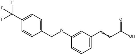 (2E)-3-(3-{[4-(trifluoromethyl)phenyl]methoxy}phenyl)prop-2-enoic acid Struktur