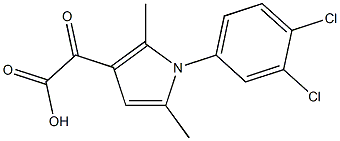 2-[1-(3,4-dichlorophenyl)-2,5-dimethyl-1H-pyrrol-3-yl]-2-oxoacetic acid Struktur