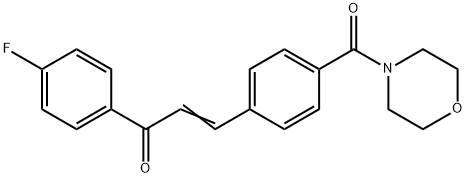 (2E)-1-(4-fluorophenyl)-3-[4-(morpholine-4-carbonyl)phenyl]prop-2-en-1-one Struktur