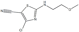 4-chloro-2-[(2-methoxyethyl)amino]-1,3-thiazole-5-carbonitrile Struktur