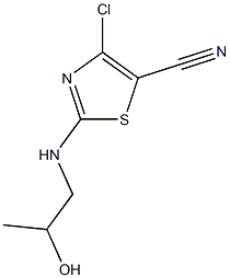 4-chloro-2-[(2-hydroxypropyl)amino]-1,3-thiazole-5-carbonitrile Struktur