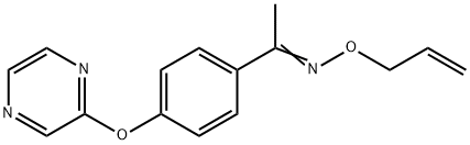 (Z)-(prop-2-en-1-yloxy)({1-[4-(pyrazin-2-yloxy)phenyl]ethylidene})amine Struktur