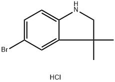 5‐bromo‐3,3‐dimethyl‐2,3‐dihydro‐1h‐indole hydrochloride Structure