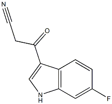 3-(6-fluoro-1H-indol-3-yl)-3-oxopropanenitrile Struktur