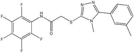 2-{[4-methyl-5-(3-methylphenyl)-4H-1,2,4-triazol-3-yl]sulfanyl}-N-(2,3,4,5,6-pentafluorophenyl)acetamide Struktur