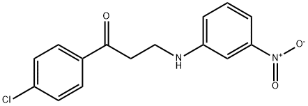 1-(4-chlorophenyl)-3-[(3-nitrophenyl)amino]propan-1-one Struktur