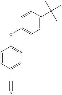 6-(4-tert-butylphenoxy)pyridine-3-carbonitrile Struktur