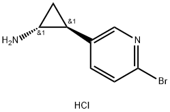 (1S,2R)-rel-2-(6-bromopyridin-3-yl)cyclopropan-1-amine dihydrochloride Struktur