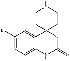 6-Bromospiro[benzo[d][1,3]oxazine-4,4'-piperidin]-2(1H)-one Struktur