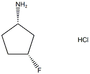 Cyclopentanamine, 3-fluoro-, hydrochloride (1:1), (1S,3R)- Struktur