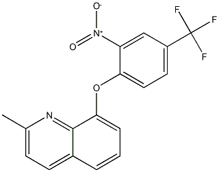 2-methyl-8-[2-nitro-4-(trifluoromethyl)phenoxy]quinoline Struktur