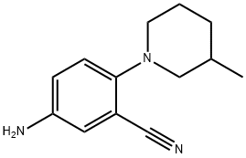 5-amino-2-(3-methylpiperidin-1-yl)benzonitrile Struktur