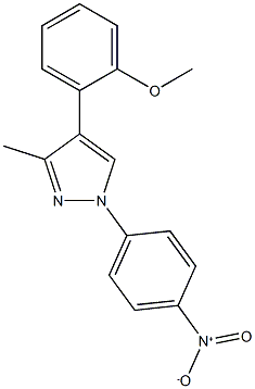 methyl 2-[3-methyl-1-(4-nitrophenyl)-1H-pyrazol-4-yl]phenyl ether Struktur