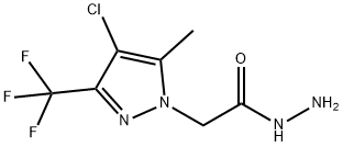 2-[4-chloro-5-methyl-3-(trifluoromethyl)-1H-pyrazol-1-yl]acetohydrazide Struktur