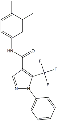 N-(3,4-dimethylphenyl)-1-phenyl-5-(trifluoromethyl)-1H-pyrazole-4-carboxamide Struktur