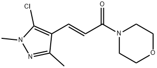 (2E)-3-(5-chloro-1,3-dimethyl-1H-pyrazol-4-yl)-1-(morpholin-4-yl)prop-2-en-1-one Struktur