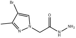 2-(4-bromo-3-methyl-1H-pyrazol-1-yl)acetohydrazide Struktur