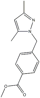 methyl 4-[(3,5-dimethyl-1H-pyrazol-1-yl)methyl]benzoate Struktur