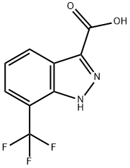 7-(trifluoromethyl)-1H-indazole-3-carboxylic acid Struktur