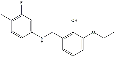 2-ethoxy-6-{[(3-fluoro-4-methylphenyl)amino]methyl}phenol Struktur