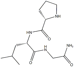 (2S)-N-(carbamoylmethyl)-4-methyl-2-{[(2S)-pyrrolidin-2-yl]formamido}pentanamide Struktur