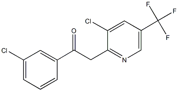 1-(3-chlorophenyl)-2-[3-chloro-5-(trifluoromethyl)pyridin-2-yl]ethanone Struktur