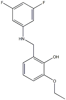 2-{[(3,5-difluorophenyl)amino]methyl}-6-ethoxyphenol Struktur