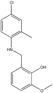 2-{[(4-chloro-2-methylphenyl)amino]methyl}-6-methoxyphenol Struktur