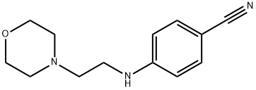 4-{[2-(morpholin-4-yl)ethyl]amino}benzonitrile Struktur