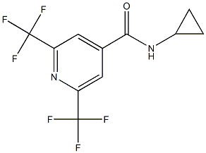 N-cyclopropyl-2,6-bis(trifluoromethyl)isonicotinamide Struktur