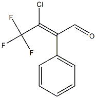 (2Z)-3-chloro-4,4,4-trifluoro-2-phenylbut-2-enal Struktur