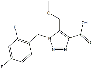 1-(2,4-difluorobenzyl)-5-(methoxymethyl)-1H-1,2,3-triazole-4-carboxylic acid Struktur