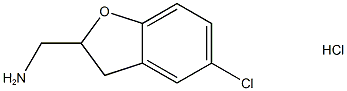 1-(5-chloro-2,3-dihydro-1-benzofuran-2-yl)methanamine hydrochloride Struktur