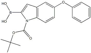 1-(tert-butoxycarbonyl)-5-phenoxy-1h-indol-2-yl-2-boronic acid Struktur