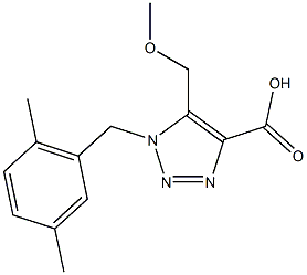 1-(2,5-dimethylbenzyl)-5-(methoxymethyl)-1H-1,2,3-triazole-4-carboxylic acid Struktur