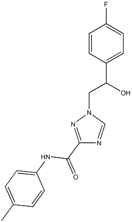 1-[2-(4-fluorophenyl)-2-hydroxyethyl]-N-(4-methylphenyl)-1H-1,2,4-triazole-3-carboxamide Struktur