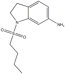 1-(butane-1-sulfonyl)-2,3-dihydro-1H-indol-6-amine Struktur