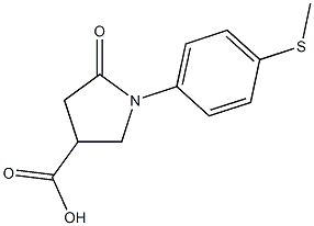 1-[4-(methylsulfanyl)phenyl]-5-oxopyrrolidine-3-carboxylic acid Struktur