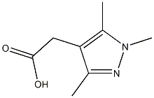 2-(1,3,5-trimethyl-1H-pyrazol-4-yl)acetic acid Struktur