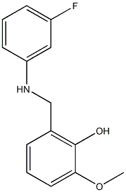 2-{[(3-fluorophenyl)amino]methyl}-6-methoxyphenol Struktur