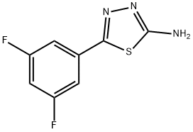 5-(3,5-difluorophenyl)-1,3,4-thiadiazol-2-amine Struktur