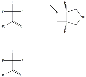 (1s,5r)-6-methyl-3,6-diazabicyclo[3.2.0]heptane: bis(trifluoroacetic acid) Struktur