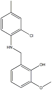 2-{[(2-chloro-4-methylphenyl)amino]methyl}-6-methoxyphenol Struktur